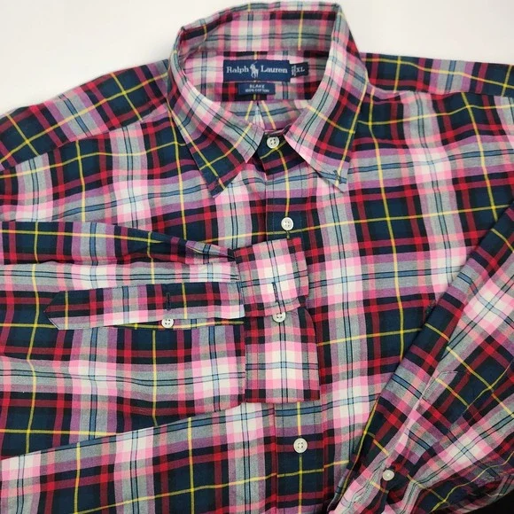 Ralph Lauren  Bold Plaid LONG SLEEVE Shirt Size‎ XL - Picture 2 of 5